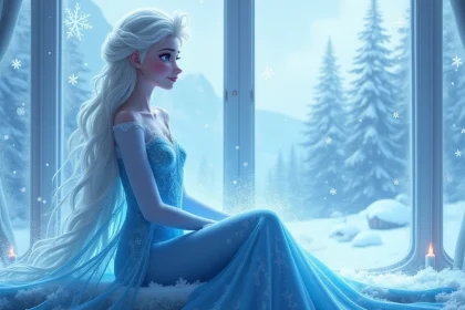 Enfants jouant avec des déguisements inspirés d'Elsa et héroïnes Disney