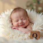 Bébé endormi paisiblement dans une couverture blanche