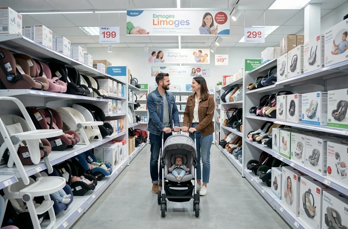 Rayon poussettes et sièges auto du magasin Tout pour Bébé à Limoges